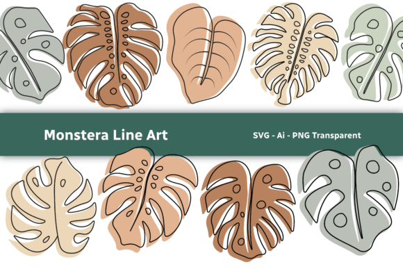 Aesthetic Monstera Line Art Embroidery Review