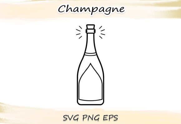 Champagne Bottles SVG Vector