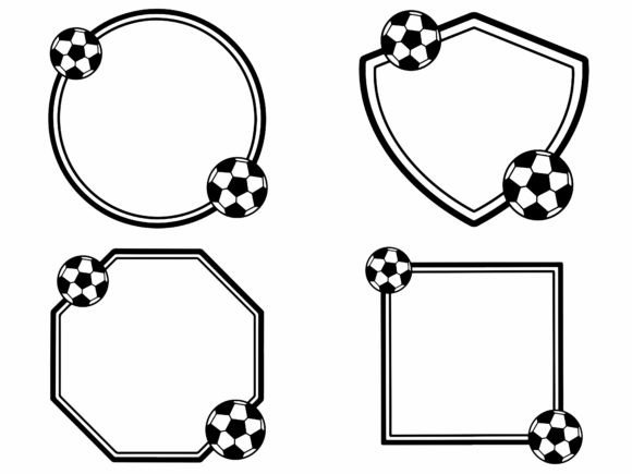 Football Frame Line Art Illustration