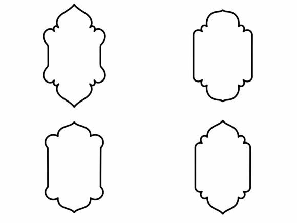 Islamic Frame Sketch Background Illustr