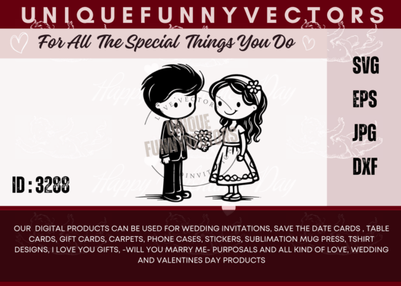 Love and Marriage Stick Figures SVG 3288