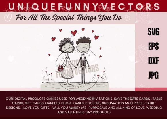 Love and Marriage Stick Figures SVG 3429