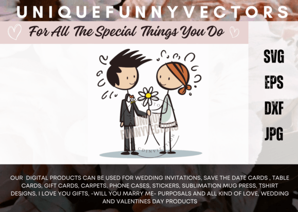 Love and Marriage Stick Figures SVG 3461