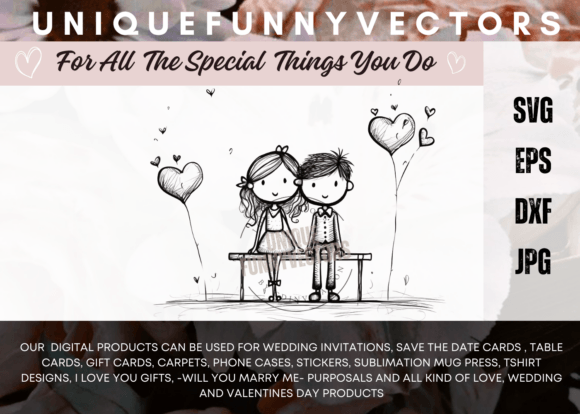 Love and Marriage Stick Figures SVG 3475