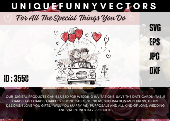Love and Marriage Stick Figures SVG 3558