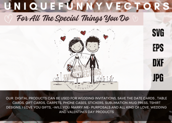 Love and Marriage Stick Figures SVG 3560