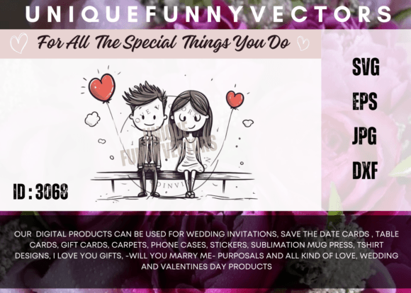 Ove and Marriage Stick Figures SVG 3068