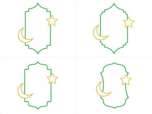 Ramadan Frame Background with Star Moon