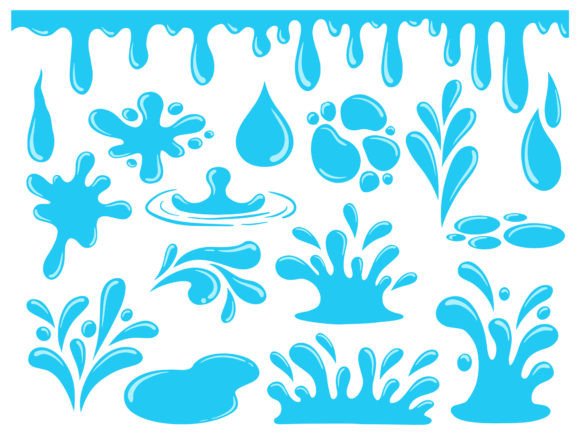 Water Splash Element Background